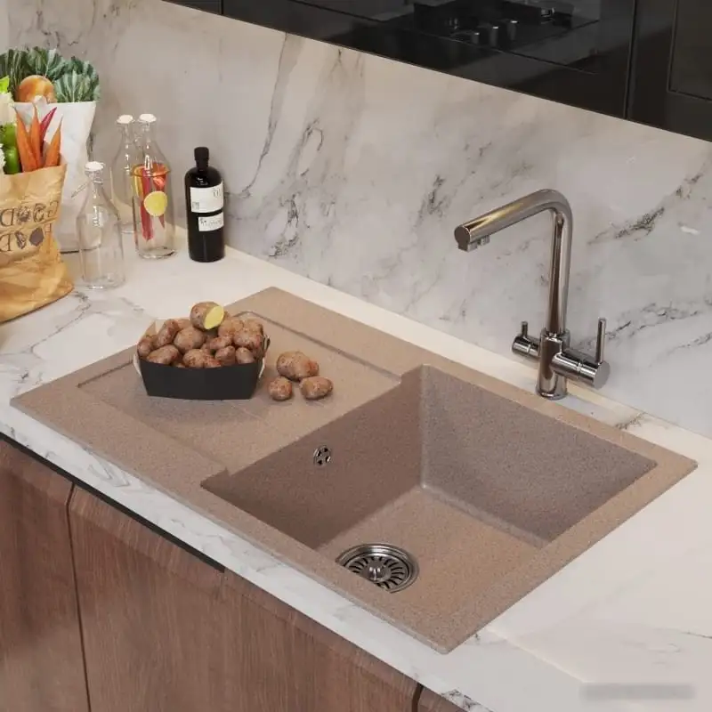 Кухонная мойка Mixline ML-GM31 552187 (песочный) - фото товара