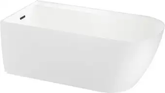 Ванна Wellsee Camellia 2.0 167x82 236201003 (отдельностоящая ванна (левая) белый глянец, экран, ножки, сифон-автомат матовый черный) - изображение в каталоге