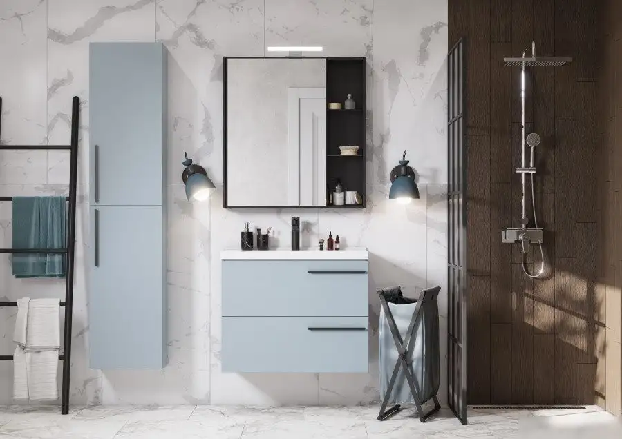 Акватон Шкаф с зеркалом для ванной Амели 80 1A262602AE820 – фото товара