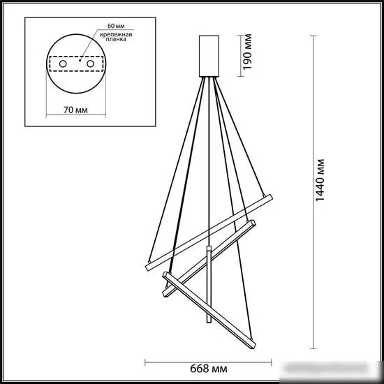 Подвесная люстра Odeon Light Cometa 3860/48B – фото товара