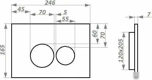 Панель смыва Cerutti CR05MG – фото товара