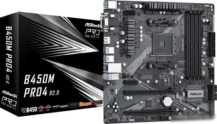 Материнская плата ASRock B450M Pro4 R2.0 – фото товара