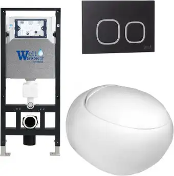 Унитаз подвесной WeltWasser Amberg 506 + Jeckenbach 004 GL-WT + Amberg RD-BL - изображение в каталоге