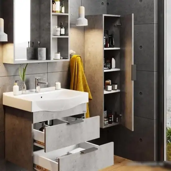 Мебель для ванных комнат Onika Шкаф-полупенал Девис 30.10У 403071 – фото товара