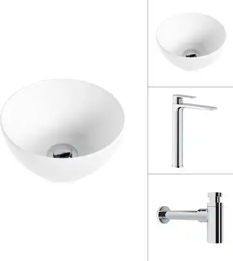 Умывальник Lauter 21601E + Reef 21CK8678C с сифоном 21635CH (хром) - изображение в каталоге