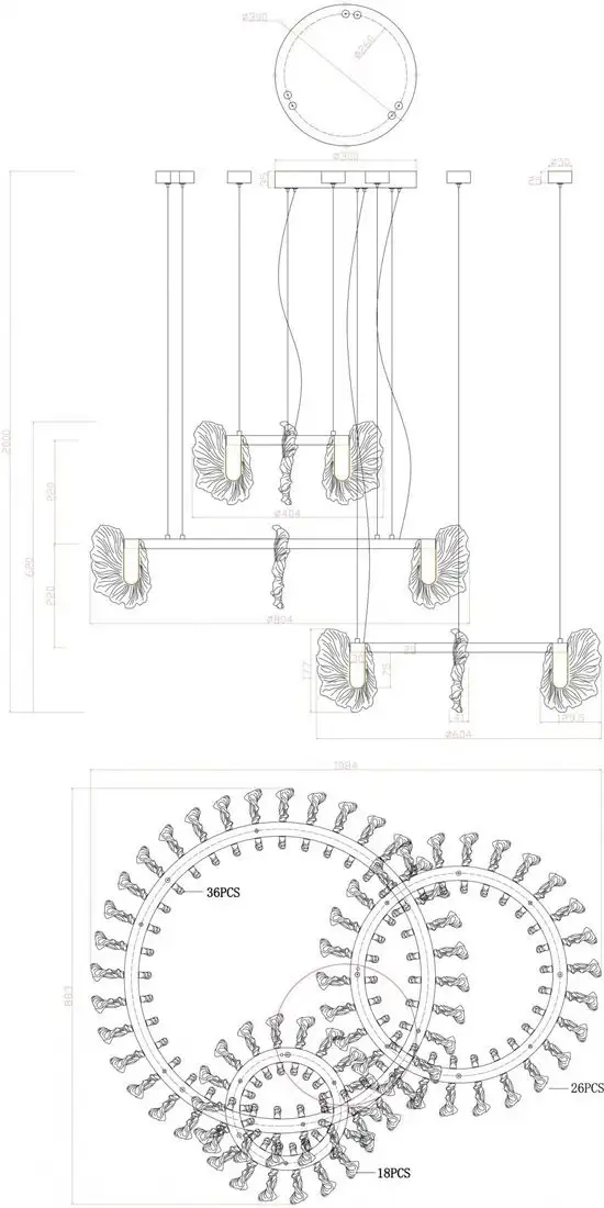Подвесная люстра Divinare Anna 1138/01 LM-280