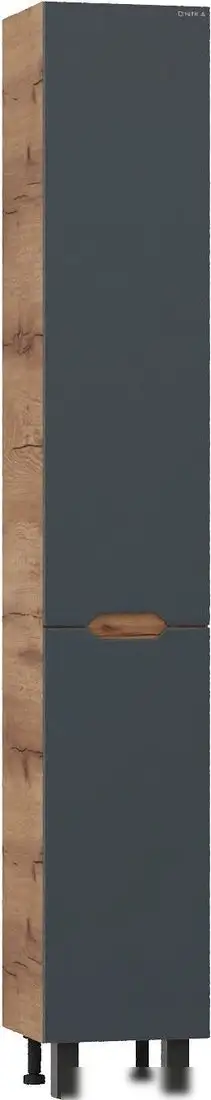 Onika Шкаф-пенал для ванной Айленд 30 403084 (графит/дуб крафт золотой) – фото товара