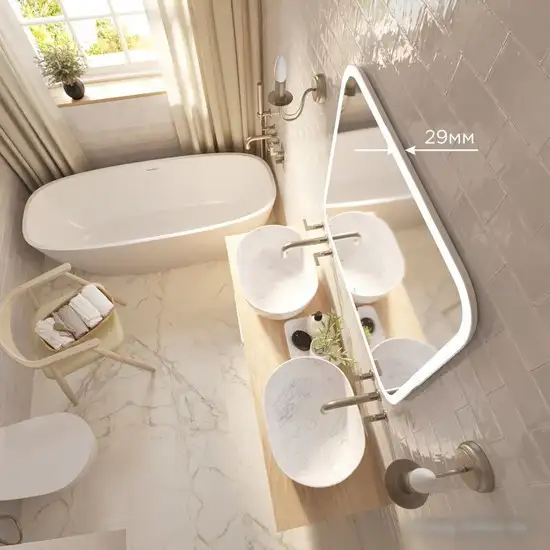 Mixline Зеркало Стив-2 542566 (с подсветкой) – фото товара