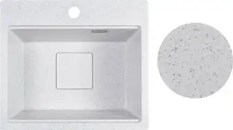 Кухонная мойка Marblan Comfort 48 (серый, с сифоном) - изображение в каталоге