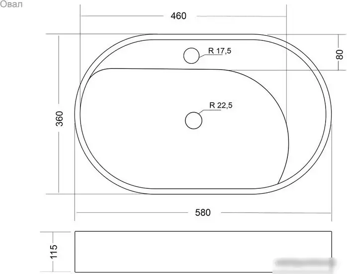 Умывальник Madera Luna 60 - фото товара
