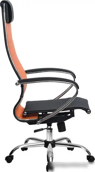 Кресло Metta SU-1-BK Комплект 4, Ch ов/сечен (пластиковые ролики, оранжевый) – фото товара