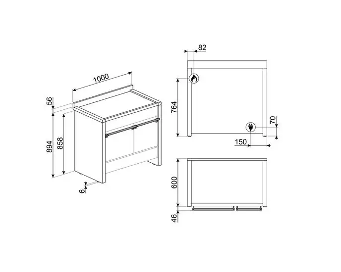 Кухонная плита Smeg A2PY-81 — фото товара