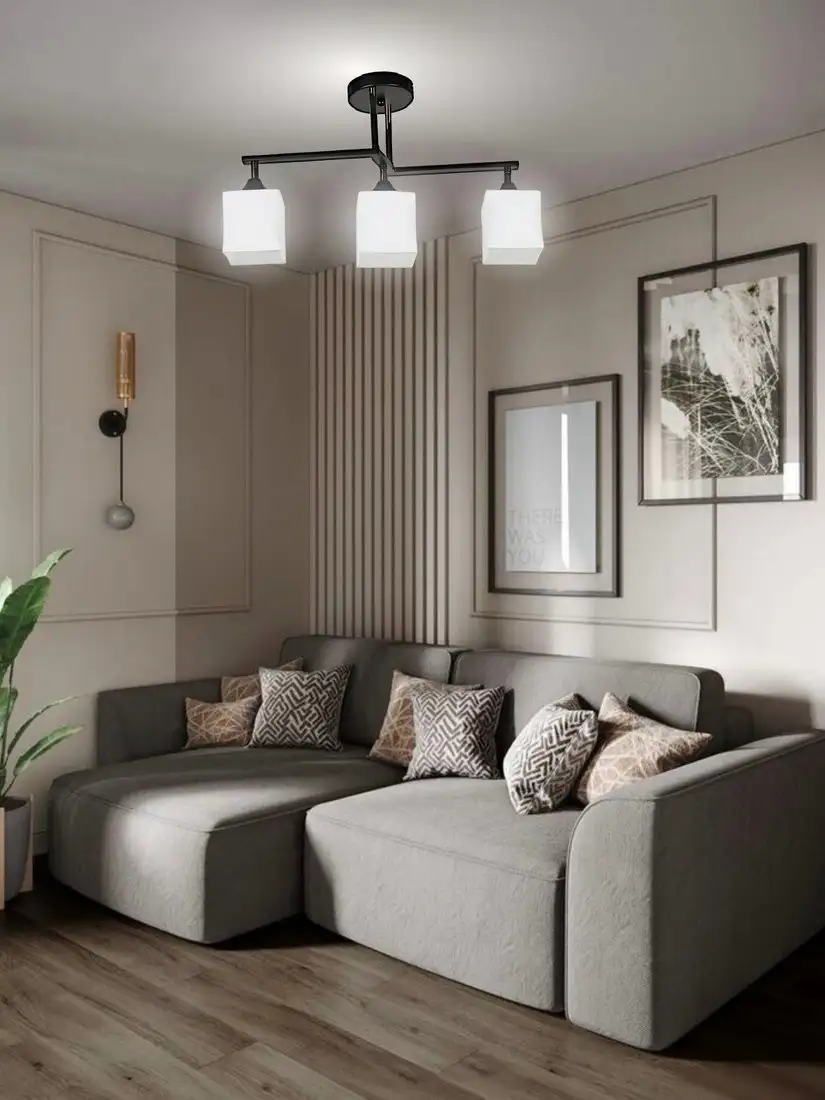 Люстра средней высоты Aitin Pro НПБ 02-3x60-101 33137/3 (черный/золото) – фото товара