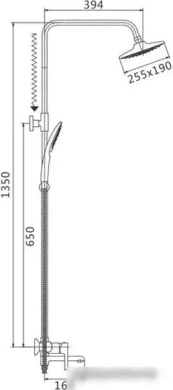 Душевая система Shevanik S6036F - фото товара