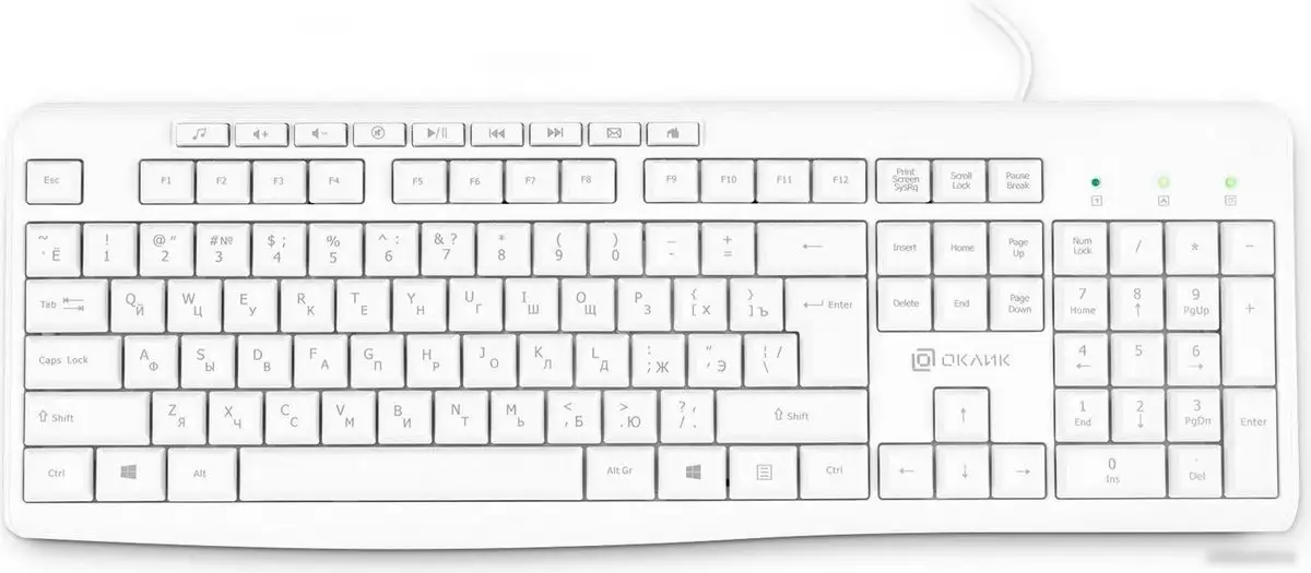 Клавиатура Oklick 305M (белый) – фото товара