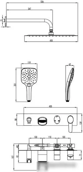 Душевая система Lemark Atlantiss LM3225C - фото товара