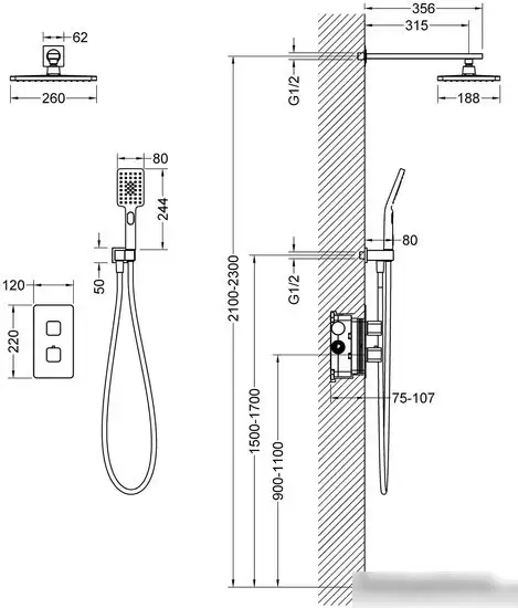 Душевая система Timo Petruma SX-5059/03SM (хром) - фото товара