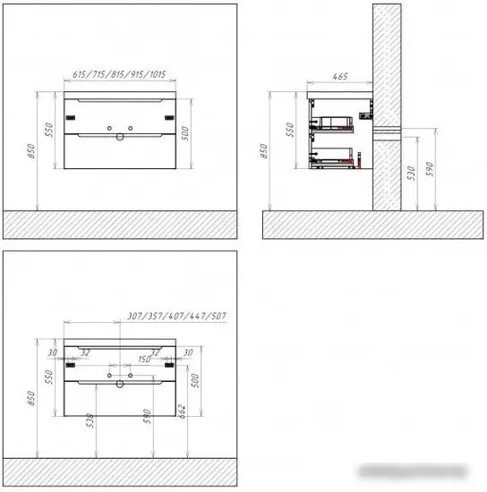 BelBagno Тумба под умывальник Etna-1000-2C-SO-BL-P (bianco lucido) – фото товара