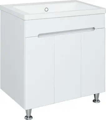 Runo Тумба с умывальником Runo Парма 75 3 двери + Omega 75 (напольная) – изображение в каталоге