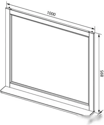 Aquanet Зеркало Бостон М 100 209674 (белый матовый) – фото товара