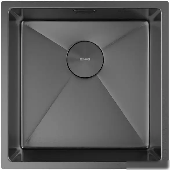 Кухонная мойка ZorG Zerox 44 U / IF PVD Gunblack - фото товара
