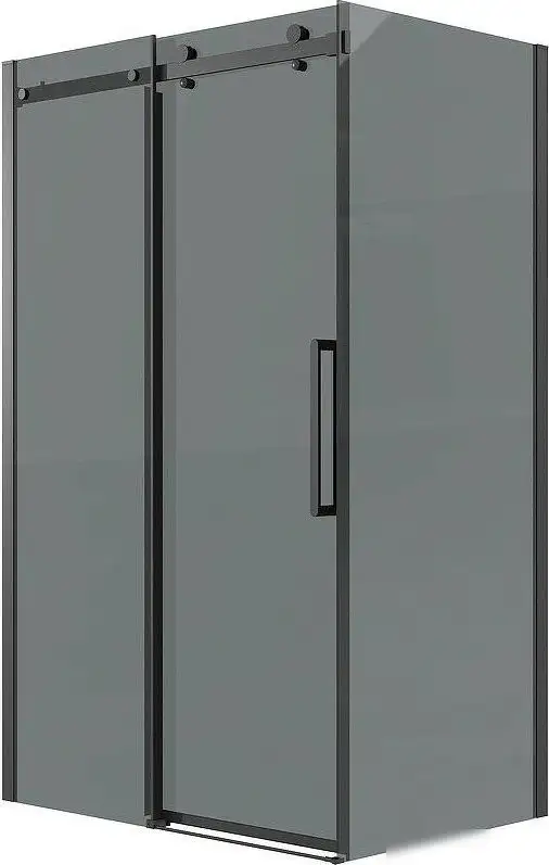 Душевая стенка Grossman Classic 90x195 200.K33.04.90.21.10 (черный матовый/стекло тонированное) - фото товара
