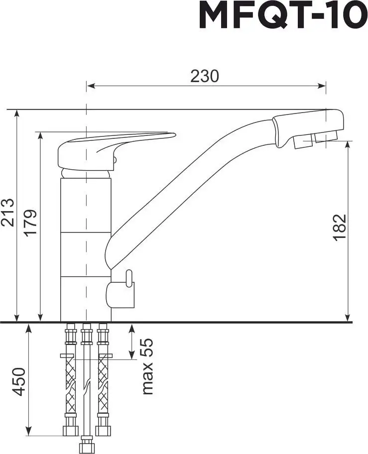 Смеситель MAUNFELD MFQT-10B (черный) - фото товара