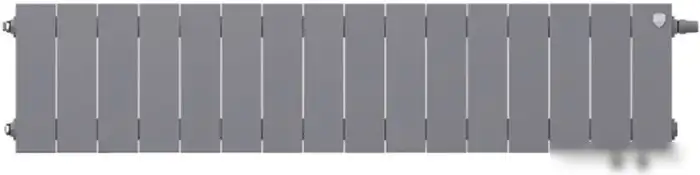 Биметаллический радиатор Royal Thermo PianoForte 200 Silver Satin (16 секций) нижнее подключение - фото товара