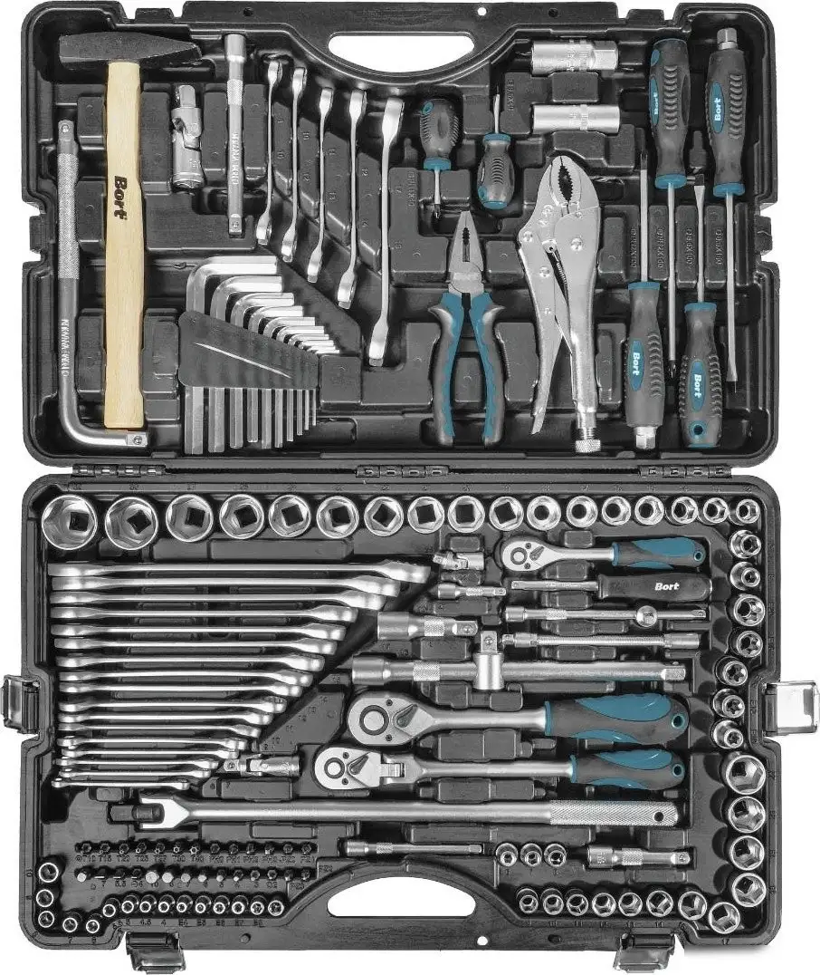 Универсальный набор инструментов Bort BTK-142 (142 предмета) – фото товара