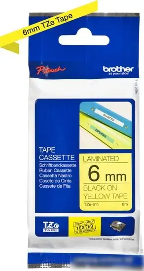 Картридж-лента для термопринтера Brother TZe-611 – фото товара