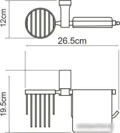 Держатель для туалетной бумаги и освежителя Wasserkraft Lopau K-6059 – фото товара