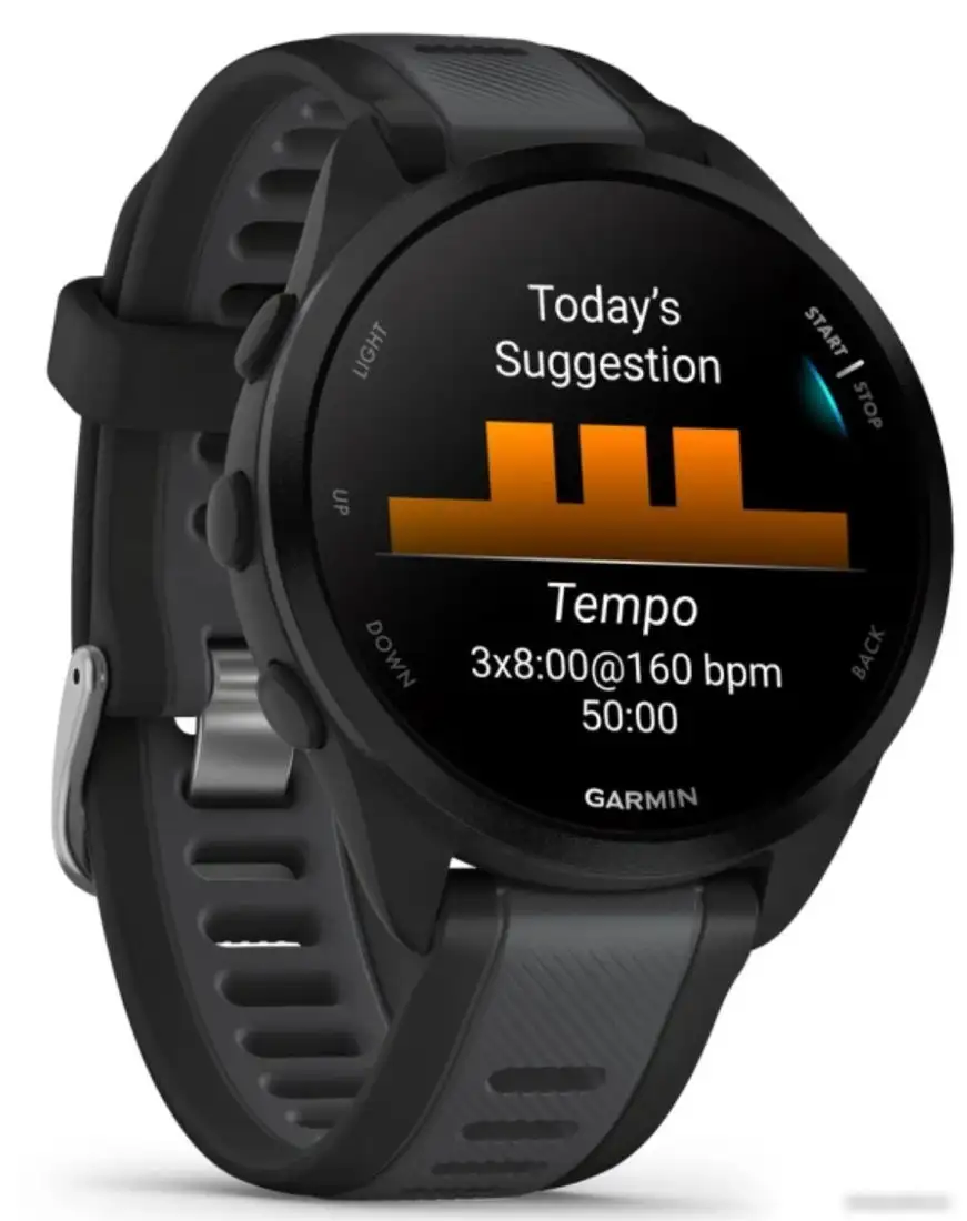 Умные часы Garmin Forerunner 165 (черный/сланцево-серый) – фото товара