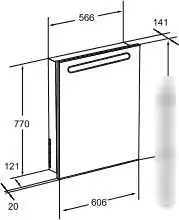 Roca Victoria Nord Зеркальный шкаф Левый 60 (ZRU9000029) – фото товара