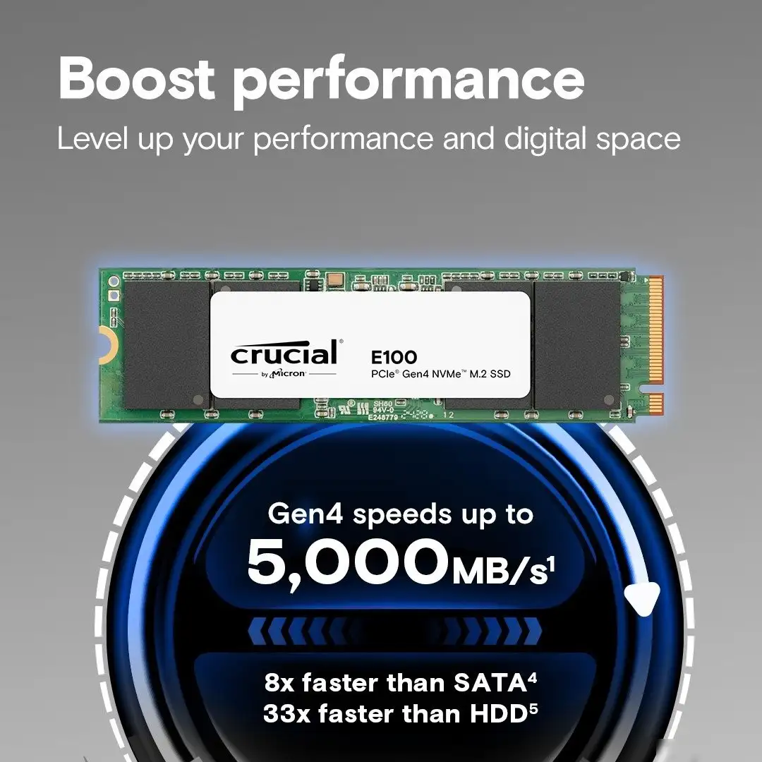SSD Crucial E100 1TB CT1000E100SSD8 – фото товара