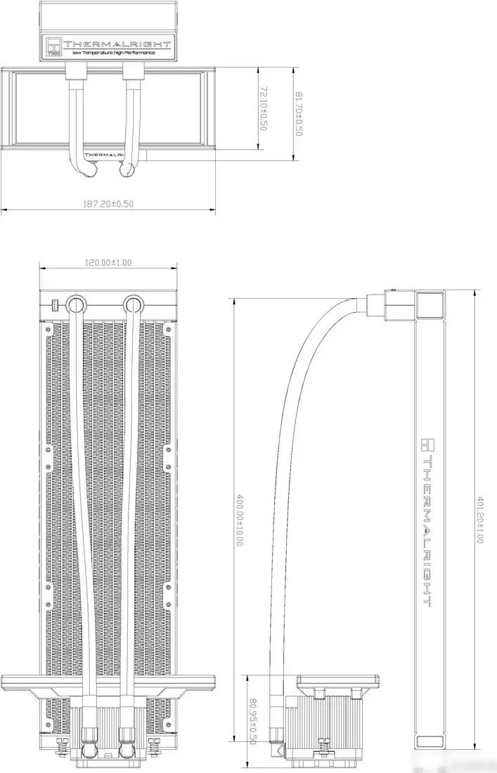 Система жидкостного охлаждения для процессора Thermalright Trofeo Vision 360 ARGB (черный) – фото товара