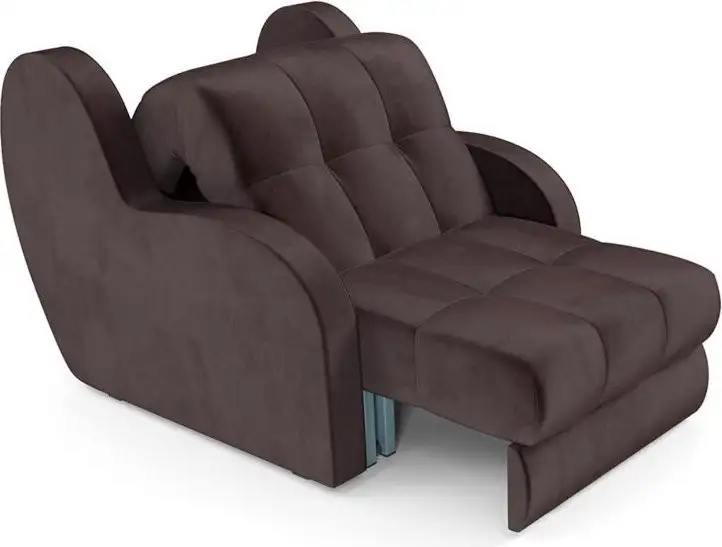 Кресло-кровать Мебель-АРС Барон НПБ (бархат, шоколадный Star Velvet 60 Coffee)