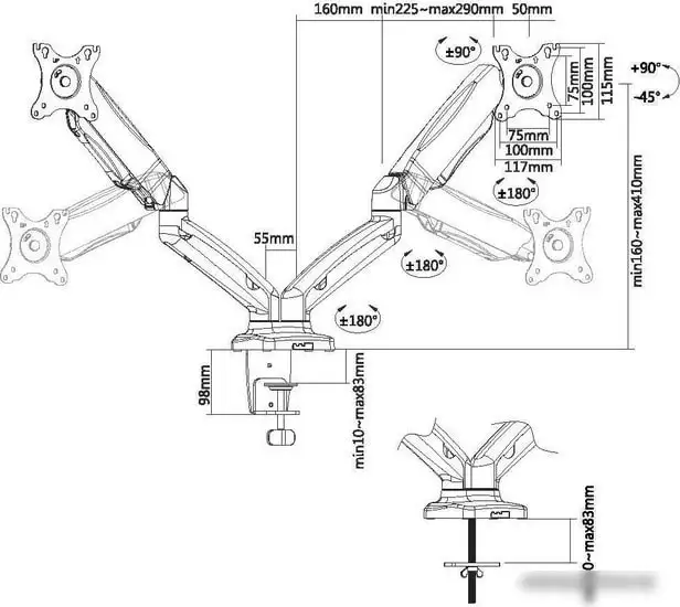 Кронштейн Ultramounts UM705 (черный) – фото товара