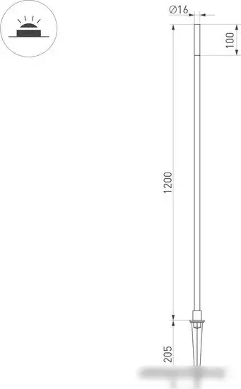 Садовый светильник Arlight KT-CANNA-L1200-1W Warm3000 034164
