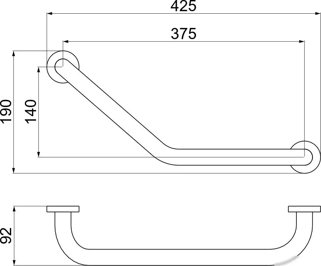 Поручень Aquatek AQ4997MB (черный матовый) – фото товара