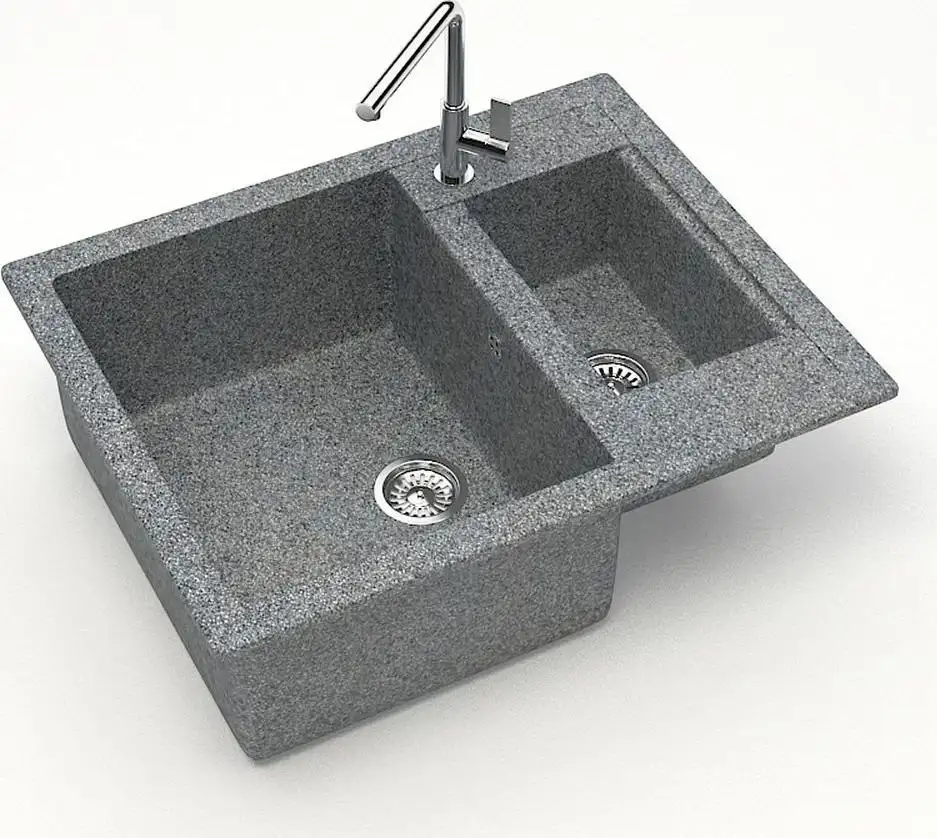 Кухонная мойка MARRBAXX Карельский камень модель 19/Q8 (темно-серый) - фото товара