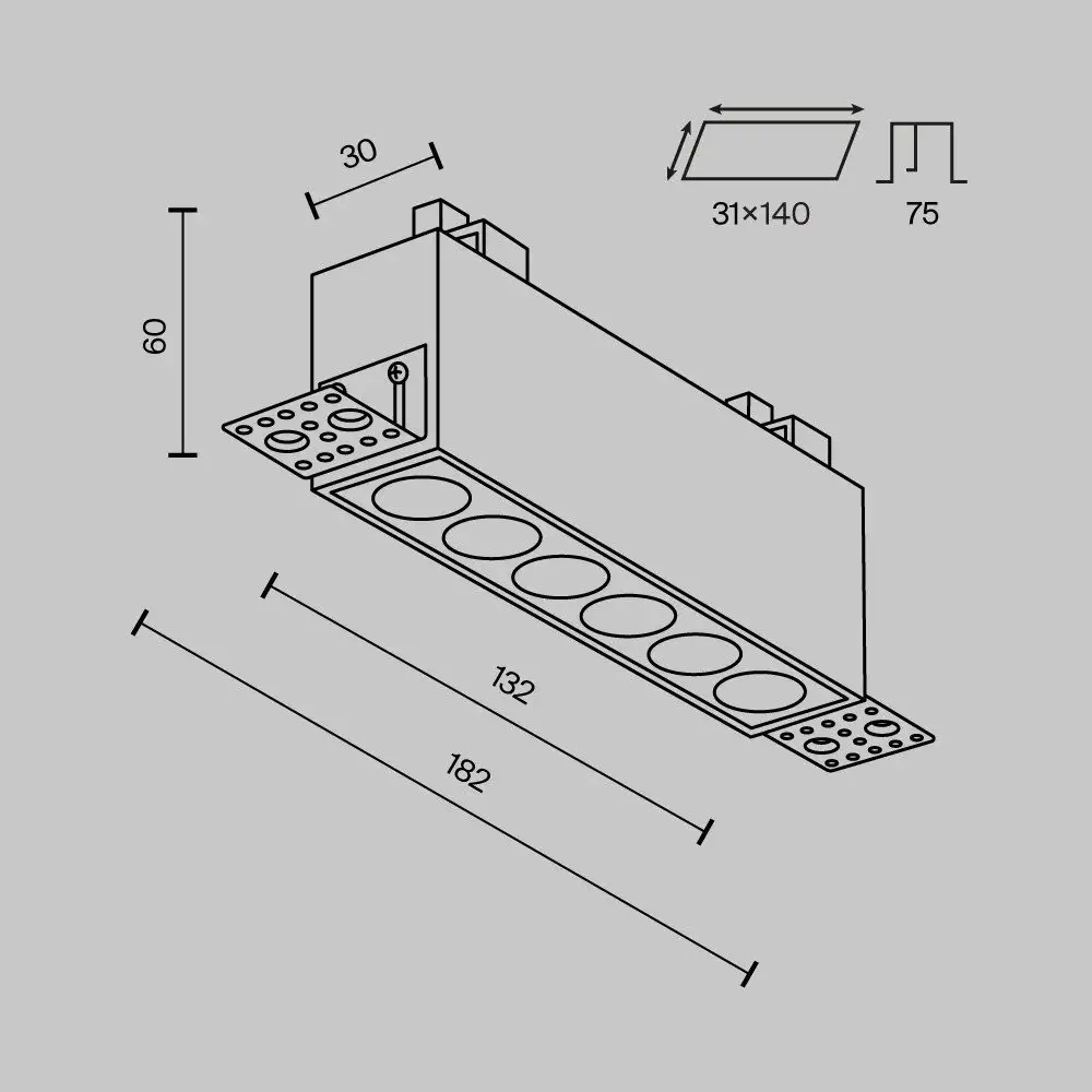 Линейный светильник Technical DL065-12W3-6K-TRS-B – фото товара