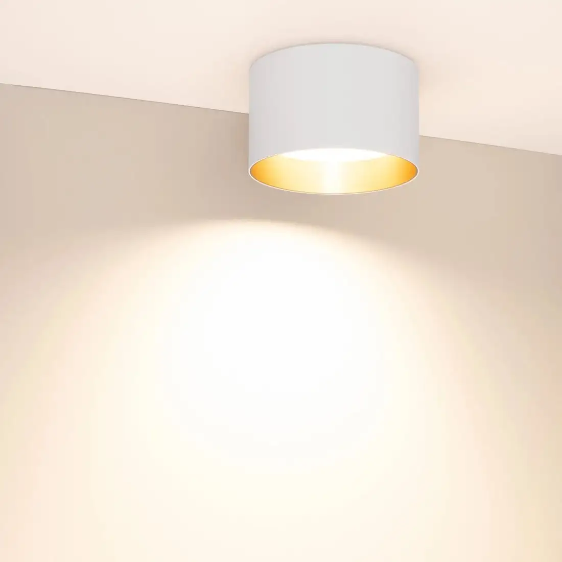 Точечный светильник Arlight SP-BISCOTTO-R140-15W Warm3300-MIX WH-GD 80deg 054915 – фото товара