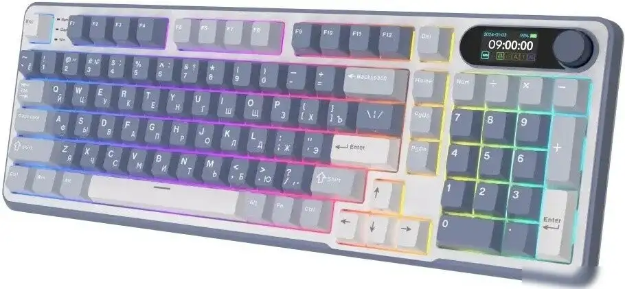 Клавиатура Royal Kludge RK-S98 RGB Ocean Blue (RK Cream) – фото товара