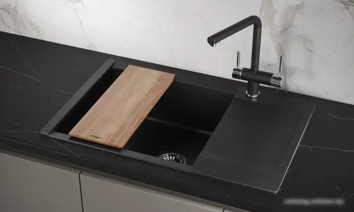 Кухонная мойка Granula ES-7807 (шварц) - фото товара