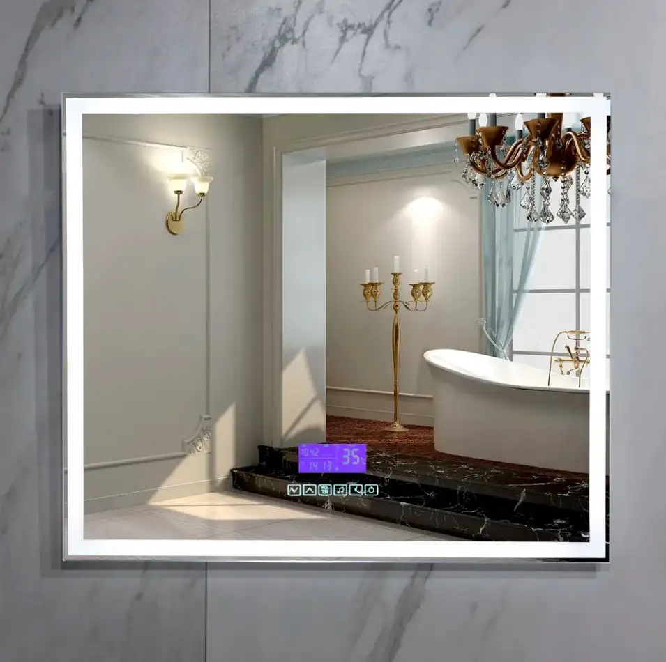 Пекам Зеркало Greta 90x80 greta-90x80M (с подсветкой, с многофункциональной панелью) – фото товара