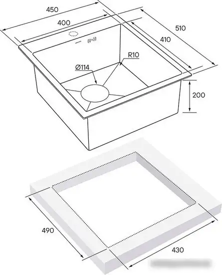 Кухонная мойка Paulmark PM214551-BS - фото товара