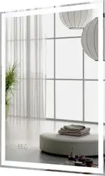 Пекам Зеркало Greta 80x100 greta-80x100scl (с подсветкой, сенсором на прикосновение и часами)
