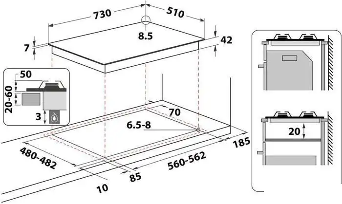 Варочная панель Whirlpool GMWL728/IXL - фото товара