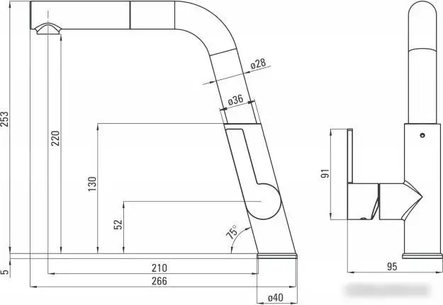 Смеситель Deante Silia Titanium BQS D73M - фото товара