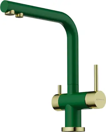 Смеситель Omoikiri Nagano-RG-LG (royal green/светлое золото/матовый) - изображение в каталоге